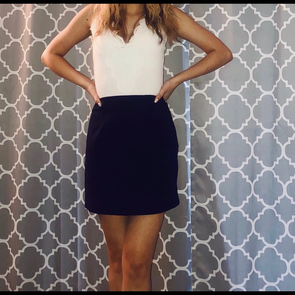 Vintage My Michelle Navy Skirt - Picture 4 of 6